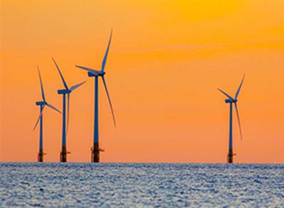 阿伯丁湾海上风电场装置11台风力涡轮机